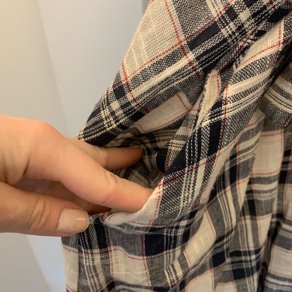 Anthropologie 11.1 Tylho Plaid Button Up Wrap Dress with Pockets - Picture 5 of 5